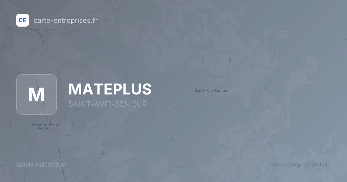 MATEPLUS — 481769800 — fiche entreprise