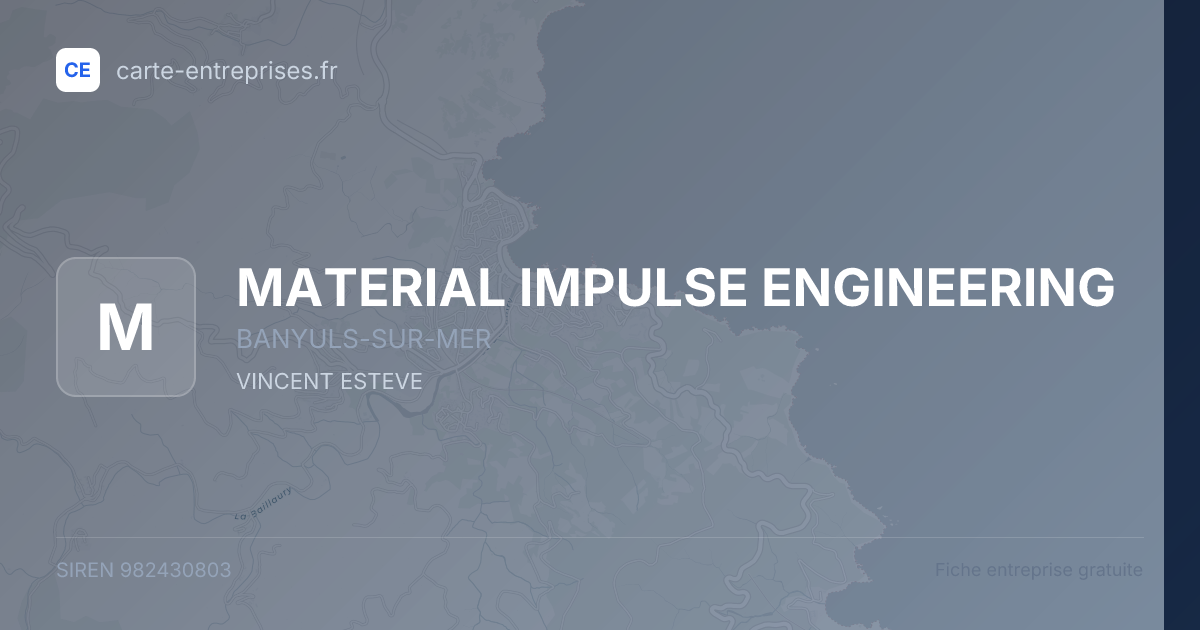 MATERIAL IMPULSE ENGINEERING — 982430803 — fiche entreprise