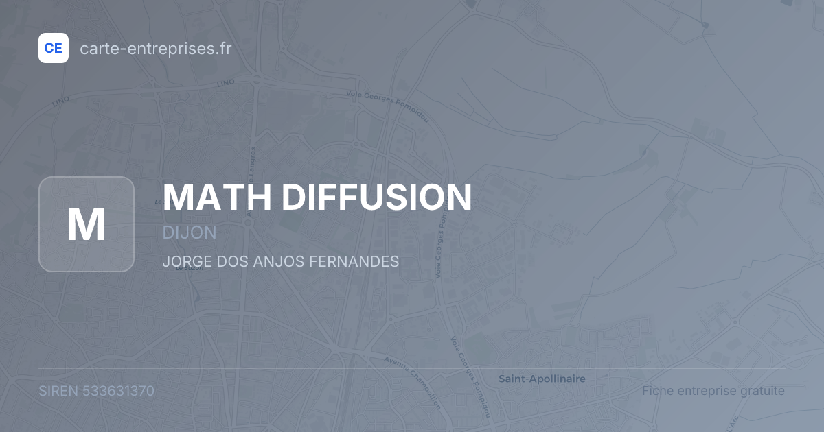 MATH DIFFUSION — 533631370 — fiche entreprise