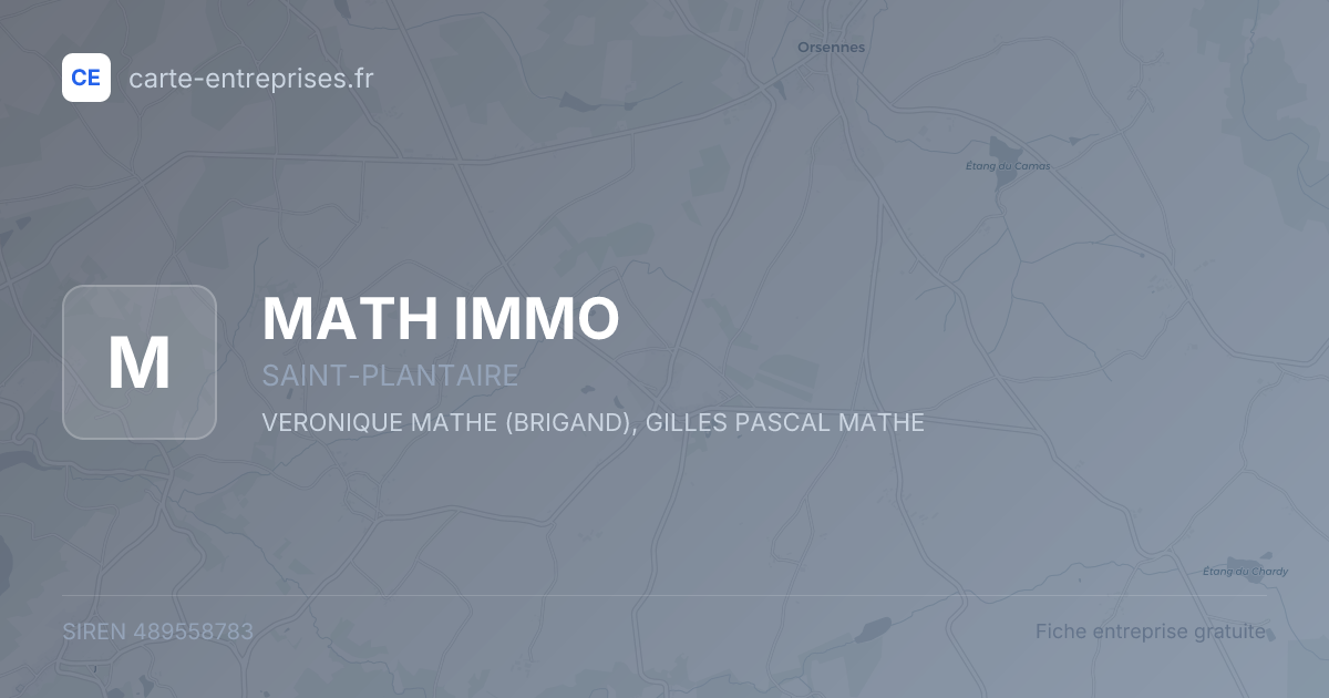 MATH IMMO — 489558783 — fiche entreprise