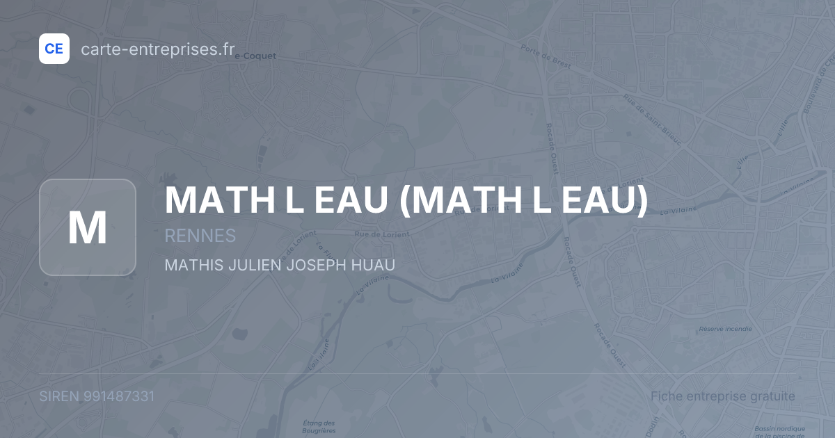 MATH L EAU — 991487331 — fiche entreprise