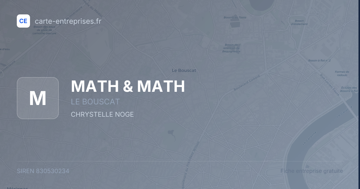 MATH & MATH — 830530234 — fiche entreprise