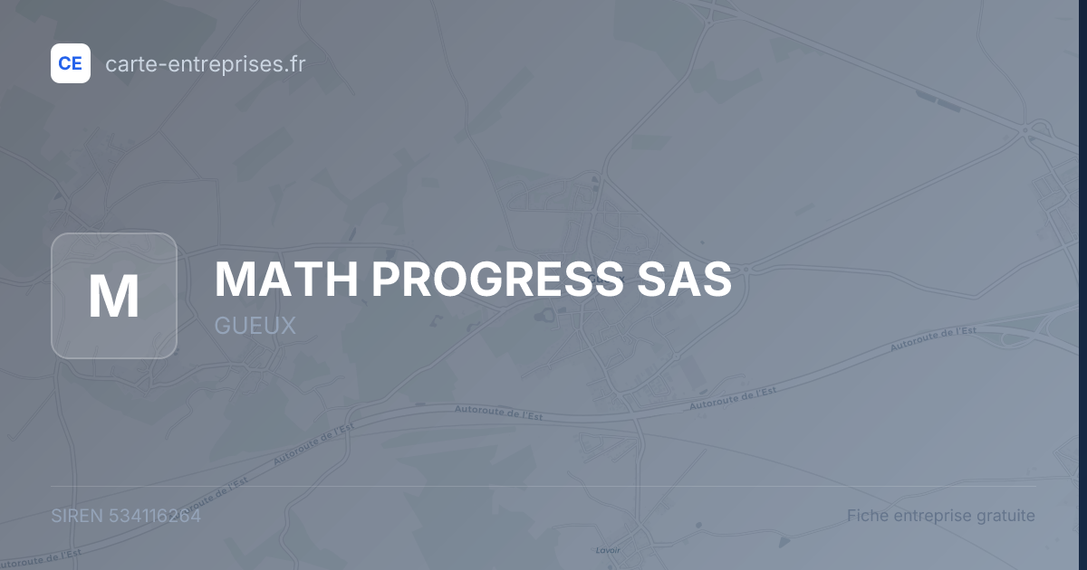 MATH PROGRESS SAS — 534116264 — fiche entreprise