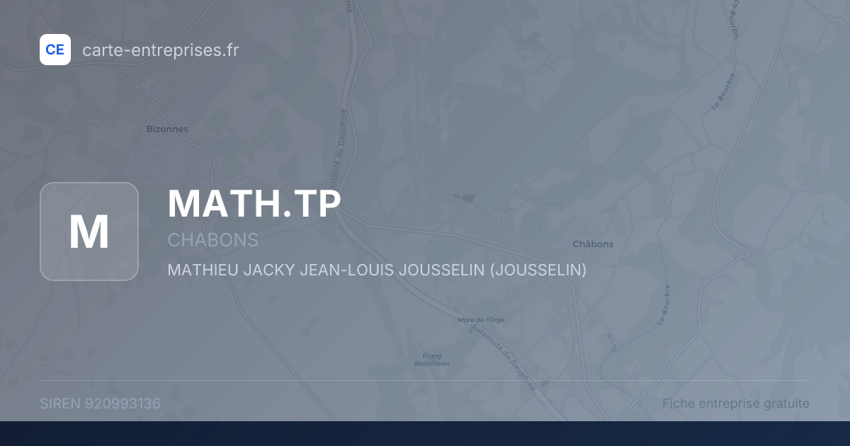 MATH.TP — 920993136 — fiche entreprise