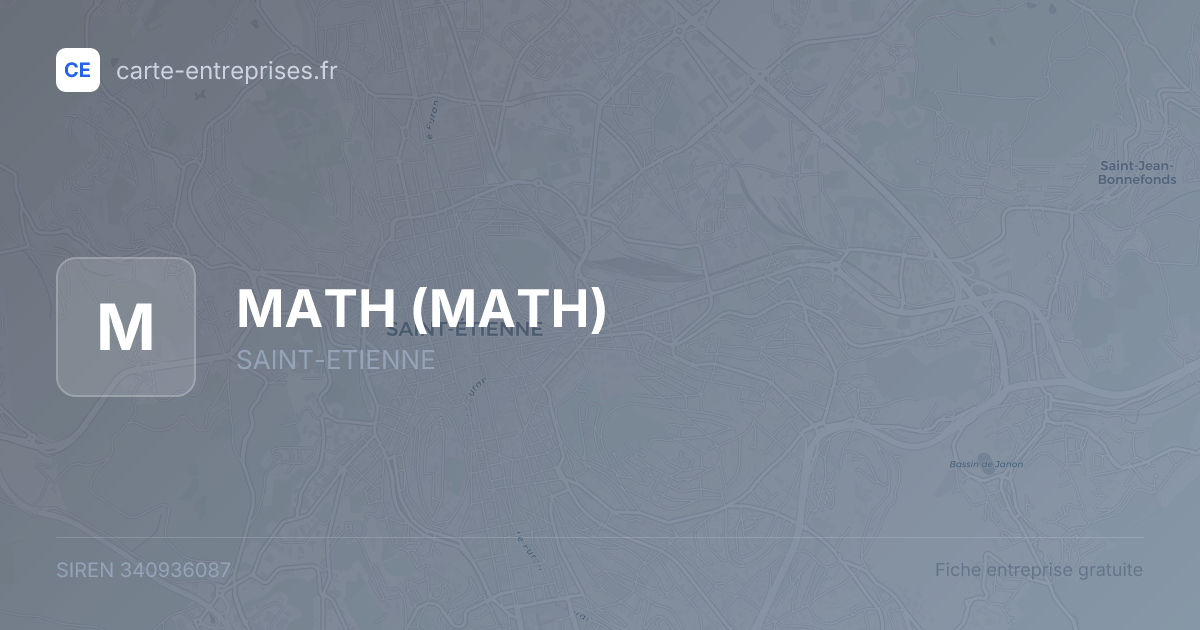 MATH — 340936087 — fiche entreprise