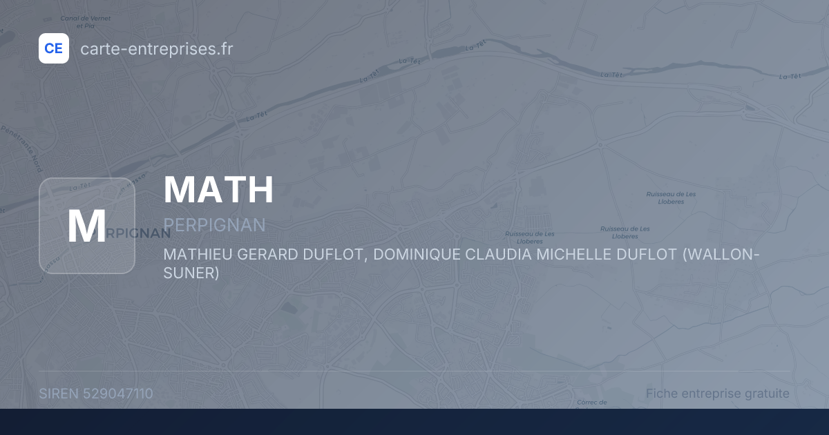 MATH — 529047110 — fiche entreprise