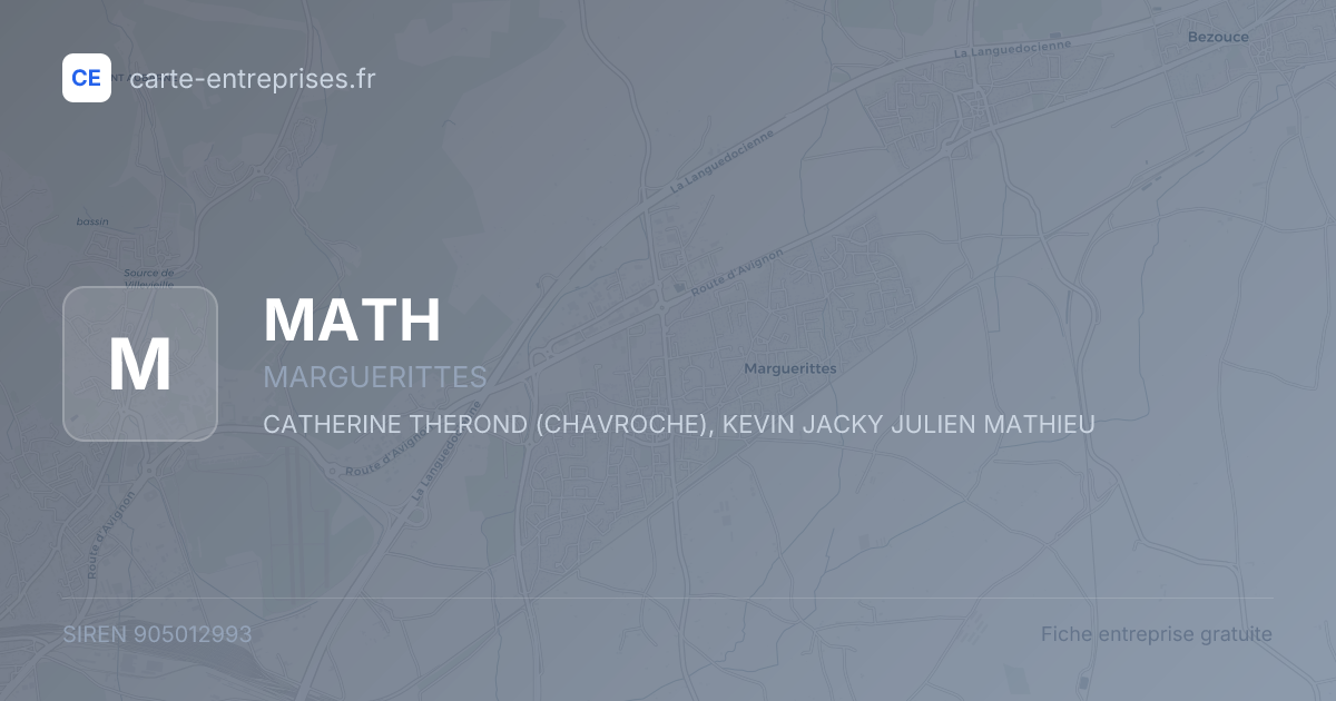 MATH — 905012993 — fiche entreprise