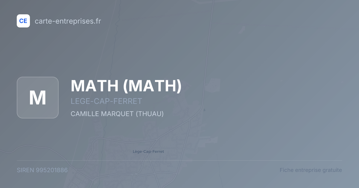 MATH — 995201886 — fiche entreprise