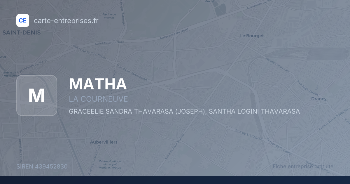 MATHA — 439452830 — fiche entreprise
