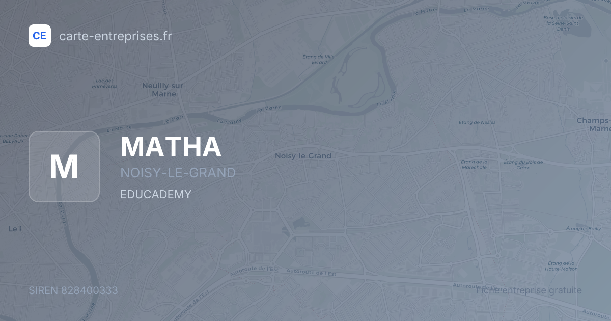 MATHA — 828400333 — fiche entreprise