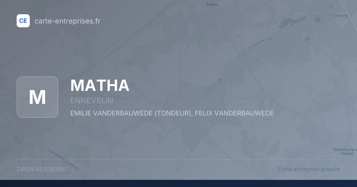 MATHA — 853280667 — fiche entreprise
