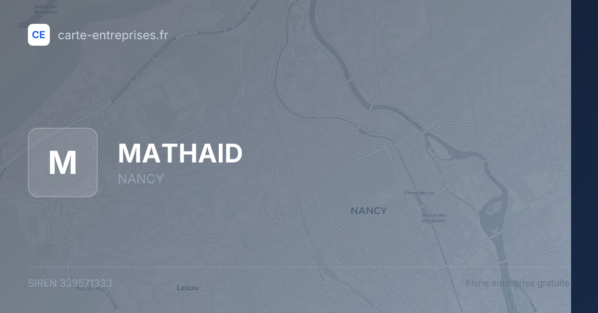 MATHAID — 339571333 — fiche entreprise