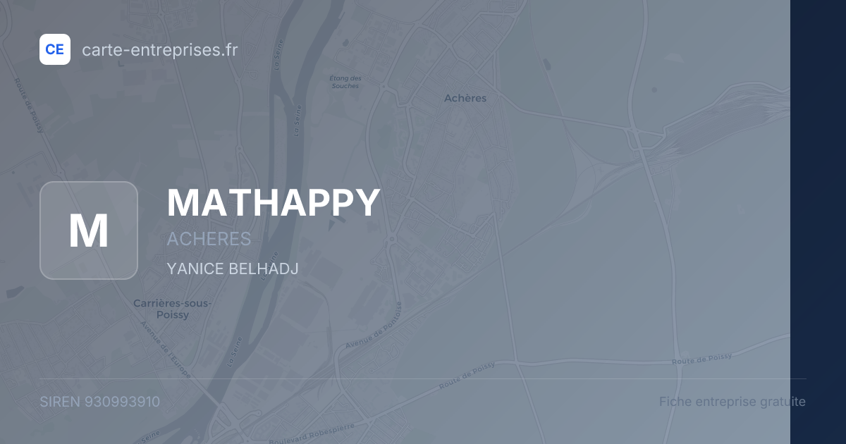 MATHAPPY — 930993910 — fiche entreprise