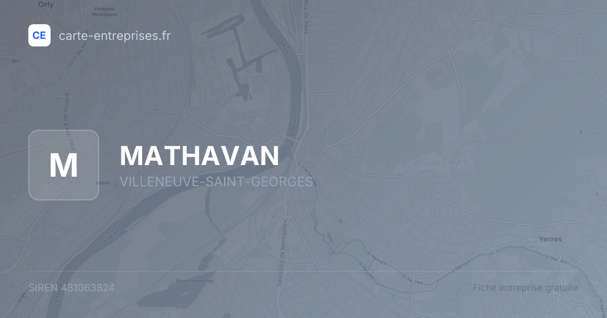 MATHAVAN — 481063824 — fiche entreprise