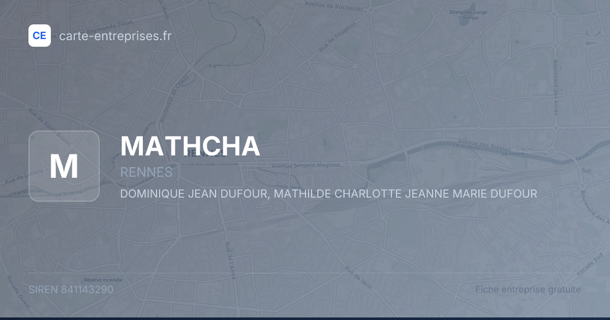 MATHCHA — 841143290 — fiche entreprise