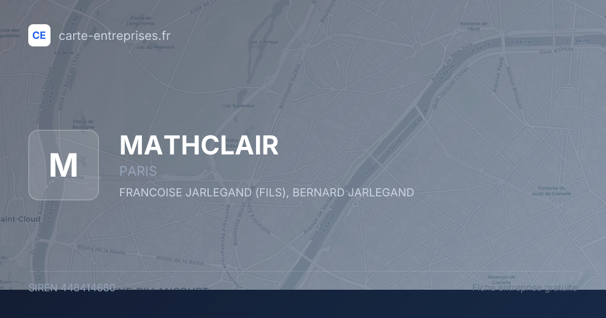 MATHCLAIR — 448414680 — fiche entreprise