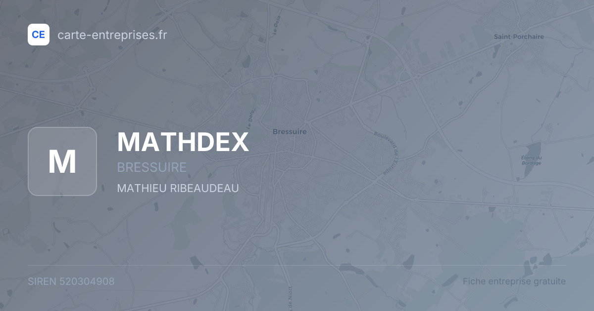 MATHDEX — 520304908 — fiche entreprise