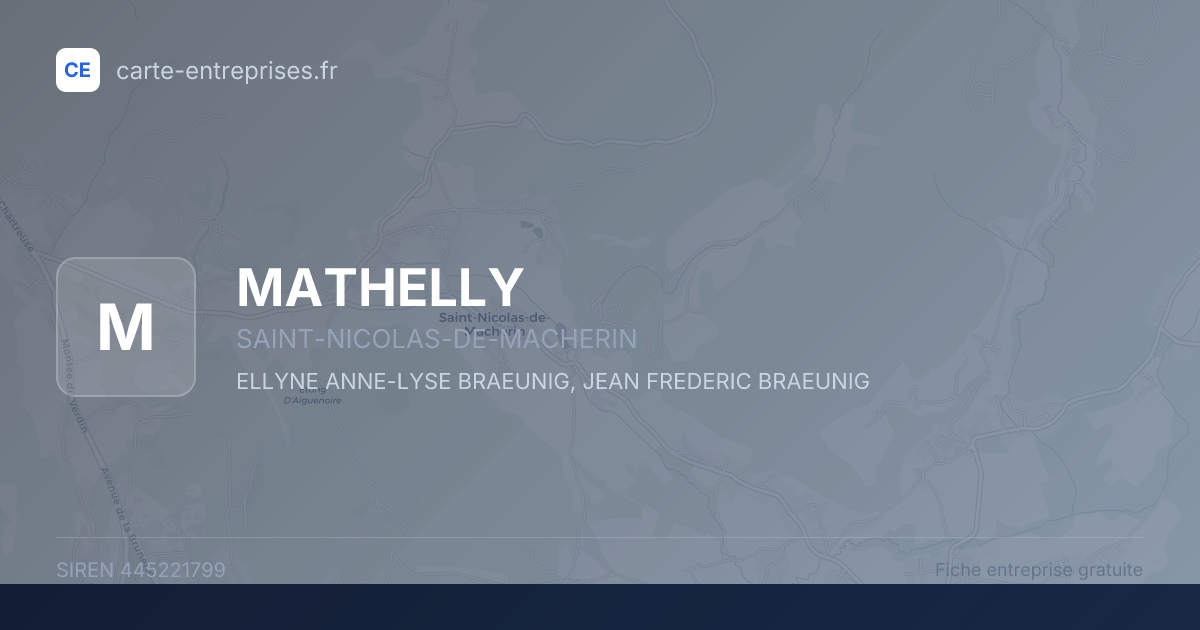 MATHELLY — 445221799 — fiche entreprise