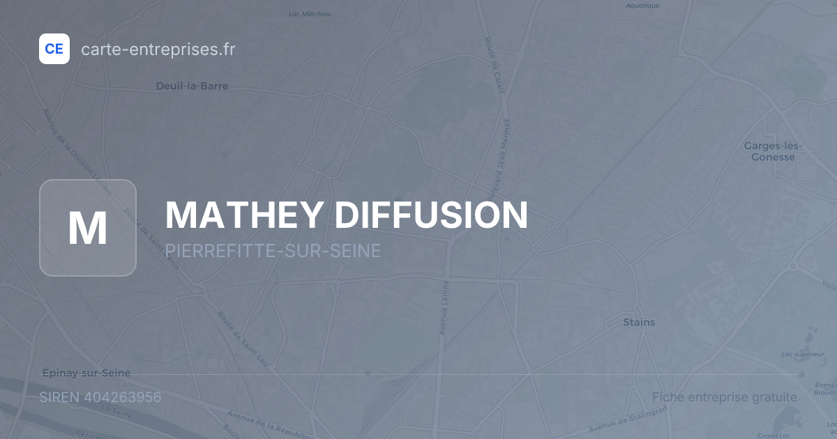 MATHEY DIFFUSION — 404263956 — fiche entreprise