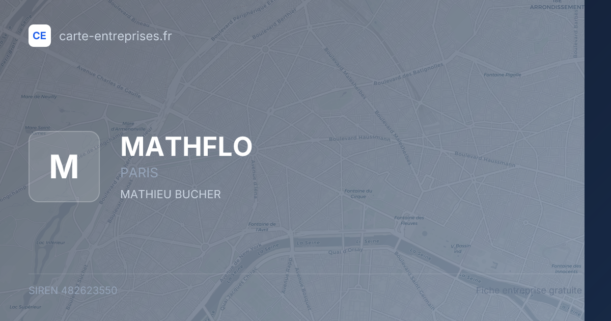 MATHFLO — 482623550 — fiche entreprise