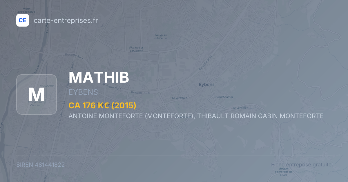 MATHIB — 481441822 — fiche entreprise