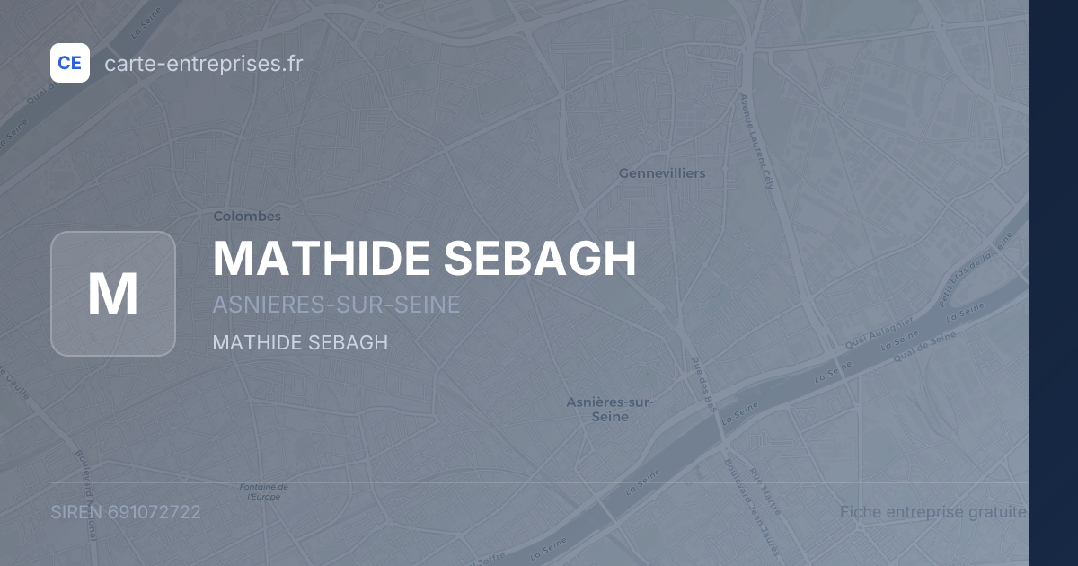 MATHIDE SEBAGH — 691072722 — fiche entreprise