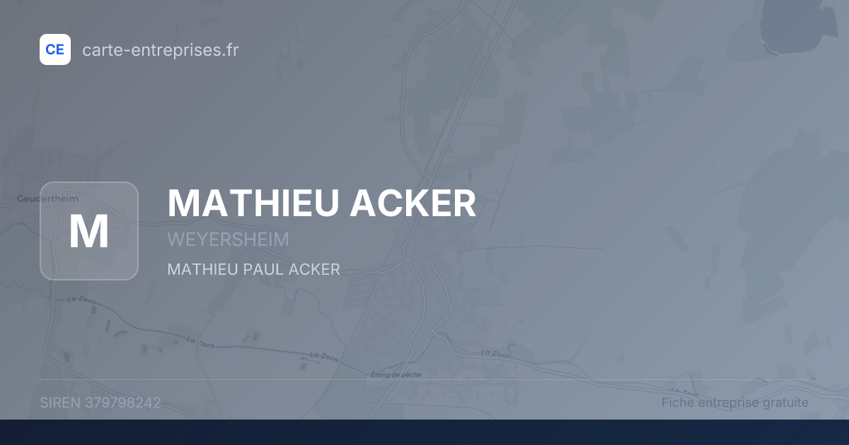 MATHIEU ACKER — 379798242 — fiche entreprise
