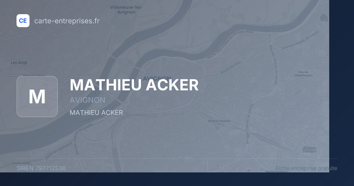 MATHIEU ACKER — 797712536 — fiche entreprise