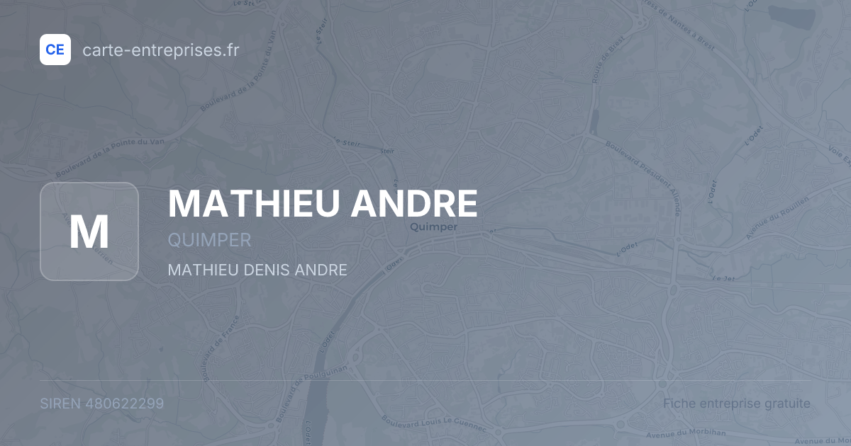 MATHIEU ANDRE — 480622299 — fiche entreprise