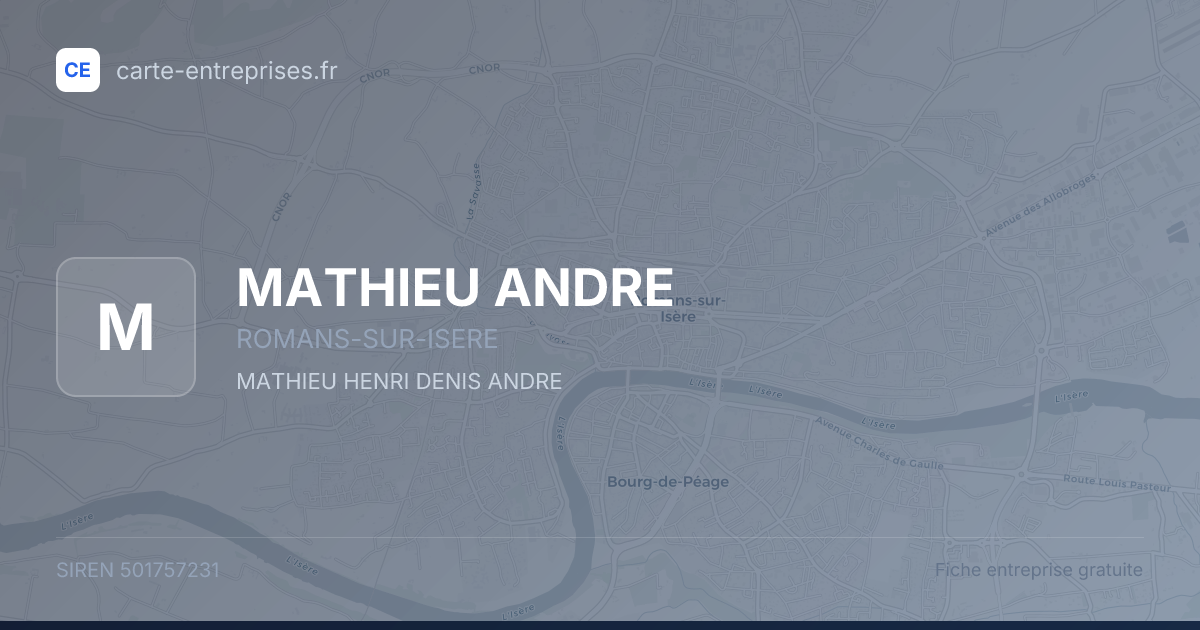 MATHIEU ANDRE — 501757231 — fiche entreprise
