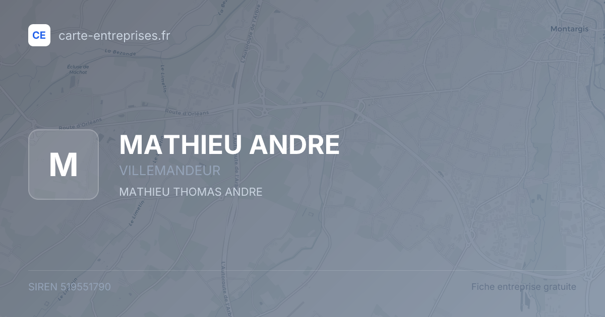 MATHIEU ANDRE — 519551790 — fiche entreprise