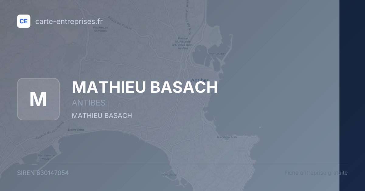 MATHIEU BASACH — 830147054 — fiche entreprise