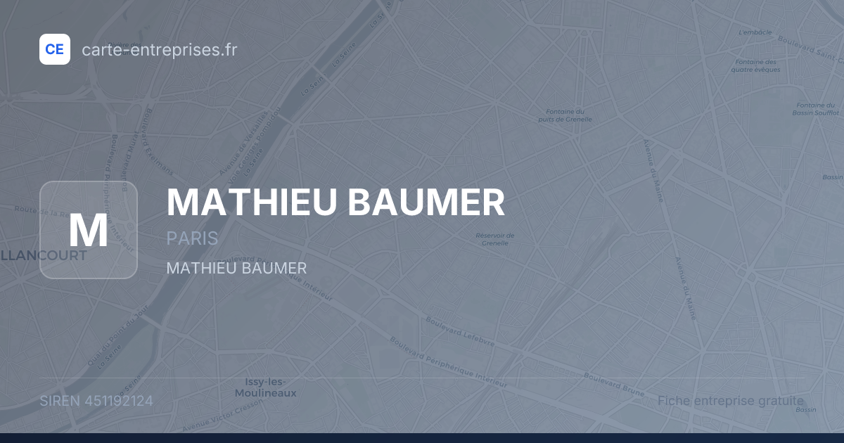 MATHIEU BAUMER — 451192124 — fiche entreprise
