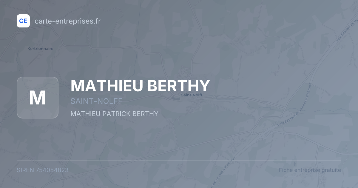 MATHIEU BERTHY — 754054823 — fiche entreprise
