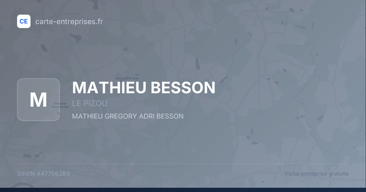 MATHIEU BESSON — 447756289 — fiche entreprise