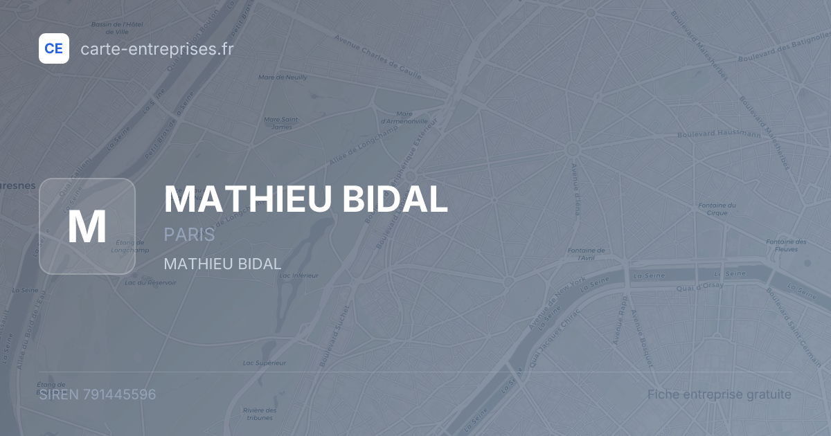 MATHIEU BIDAL — 791445596 — fiche entreprise