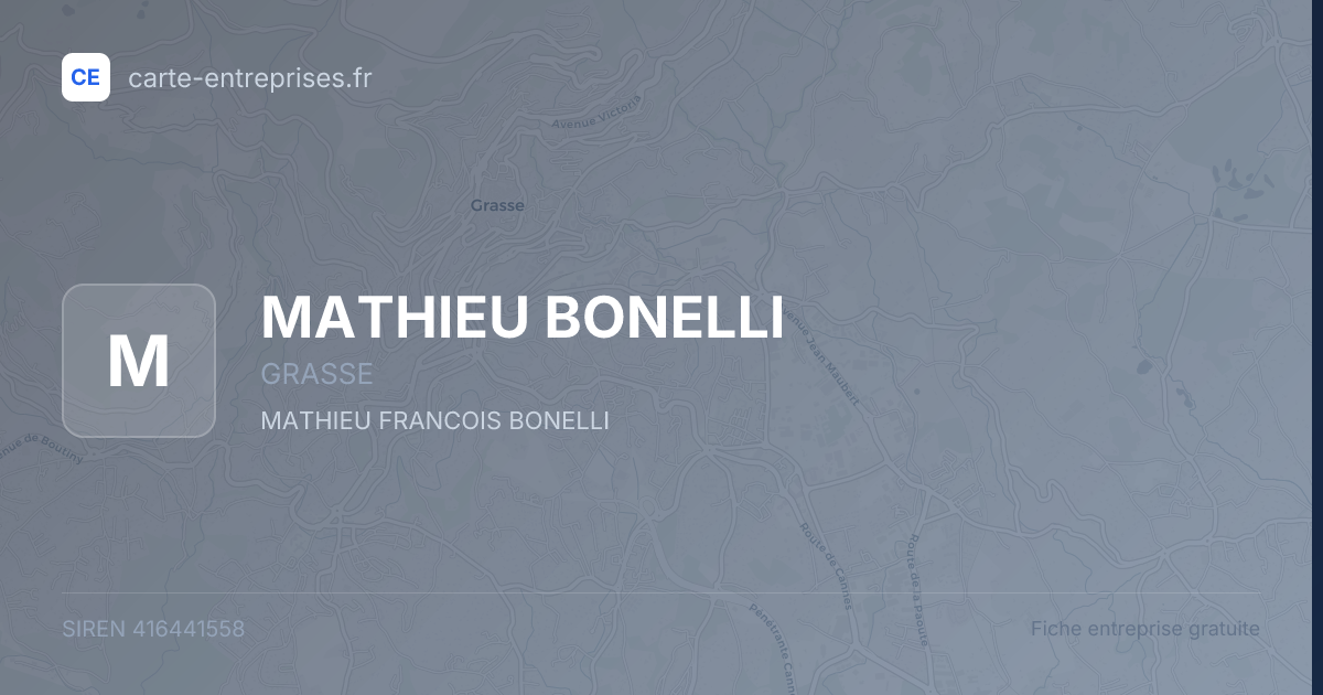 MATHIEU BONELLI — 416441558 — fiche entreprise