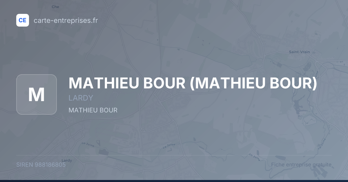 MATHIEU BOUR — 988186805 — fiche entreprise