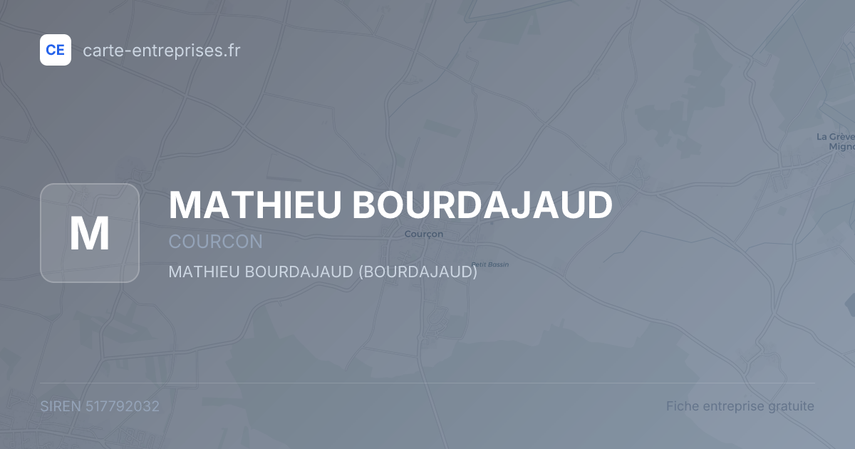 MATHIEU BOURDAJAUD — 517792032 — fiche entreprise