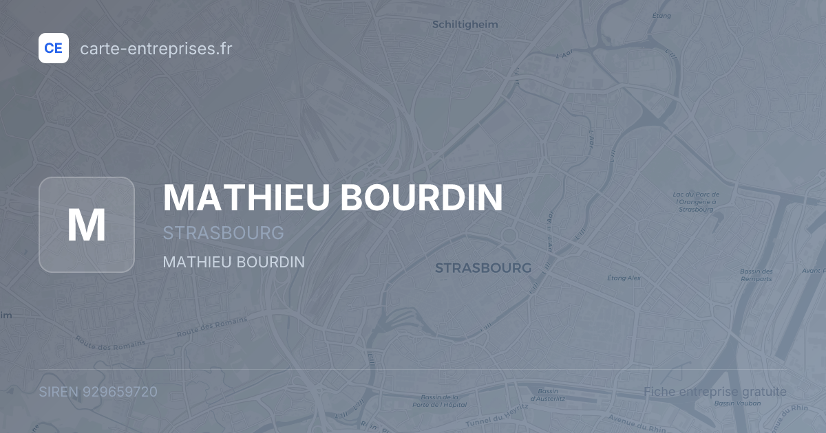 MATHIEU BOURDIN — 929659720 — fiche entreprise