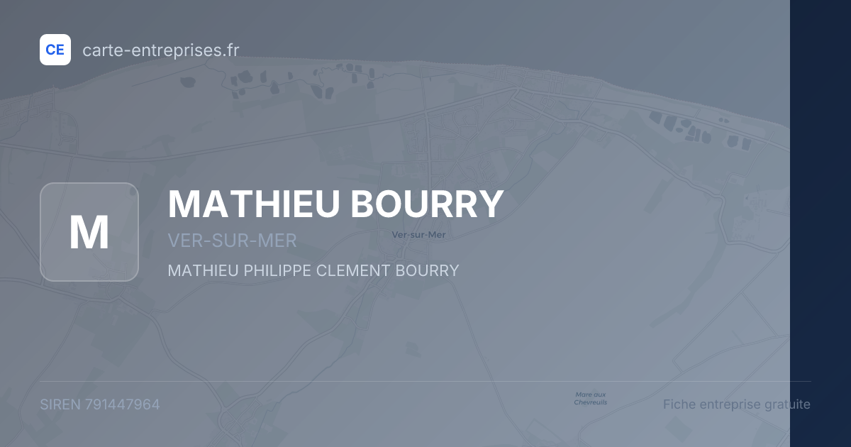 MATHIEU BOURRY — 791447964 — fiche entreprise