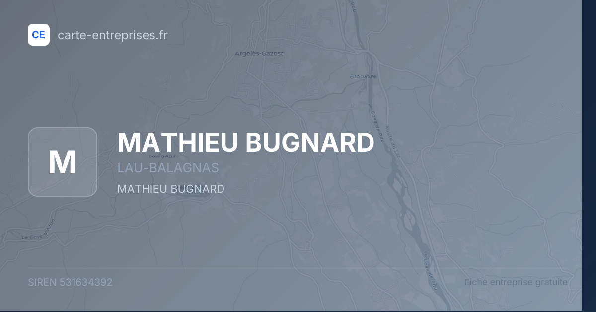 MATHIEU BUGNARD — 531634392 — fiche entreprise