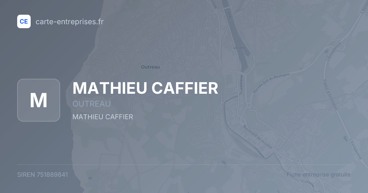 MATHIEU CAFFIER — 751889841 — fiche entreprise