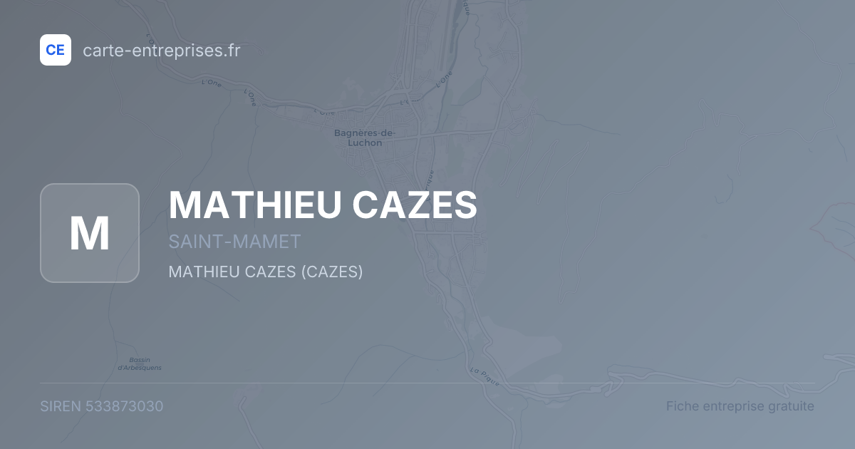 MATHIEU CAZES — 533873030 — fiche entreprise