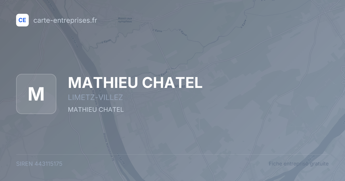 MATHIEU CHATEL — 443115175 — fiche entreprise