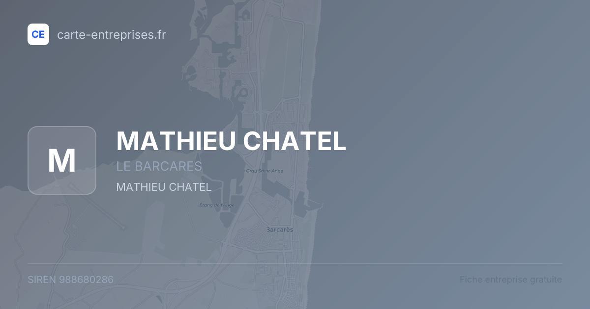 MATHIEU CHATEL — 988680286 — fiche entreprise