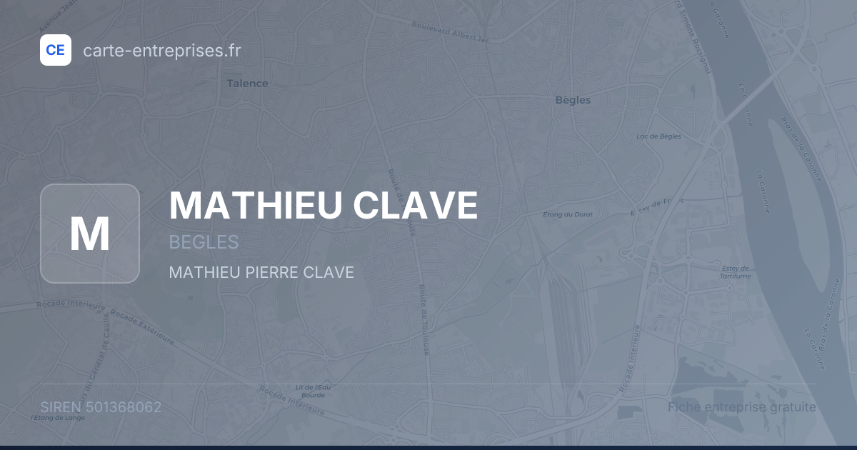 MATHIEU CLAVE — 501368062 — fiche entreprise