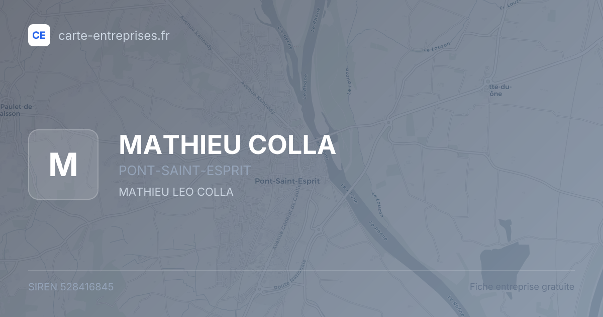 MATHIEU COLLA — 528416845 — fiche entreprise