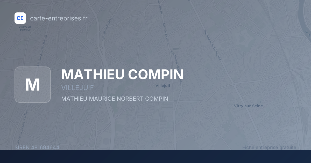 MATHIEU COMPIN — 481694644 — fiche entreprise