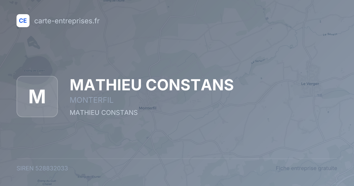 MATHIEU CONSTANS — 528832033 — fiche entreprise
